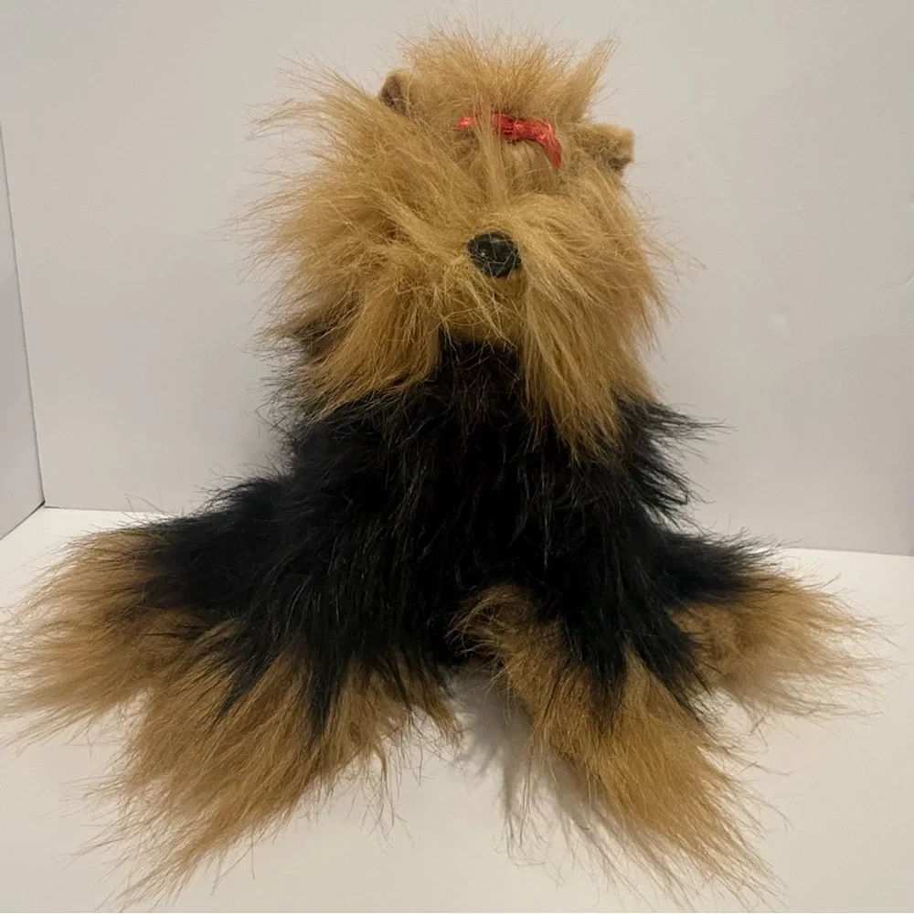 Ty Yappy the Yorkie dog Yorkshire Terrier red bow Plush Stuffed